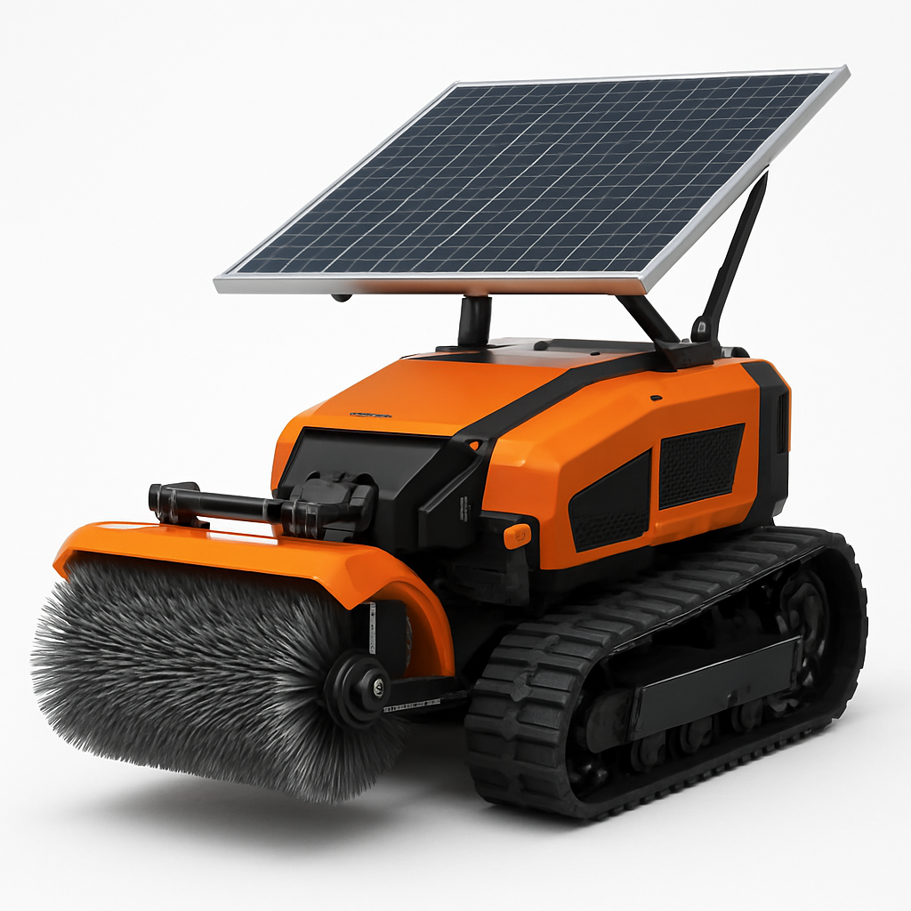TCW-CR-T45 All-Terrain Tracked Solar Cleaning Robot